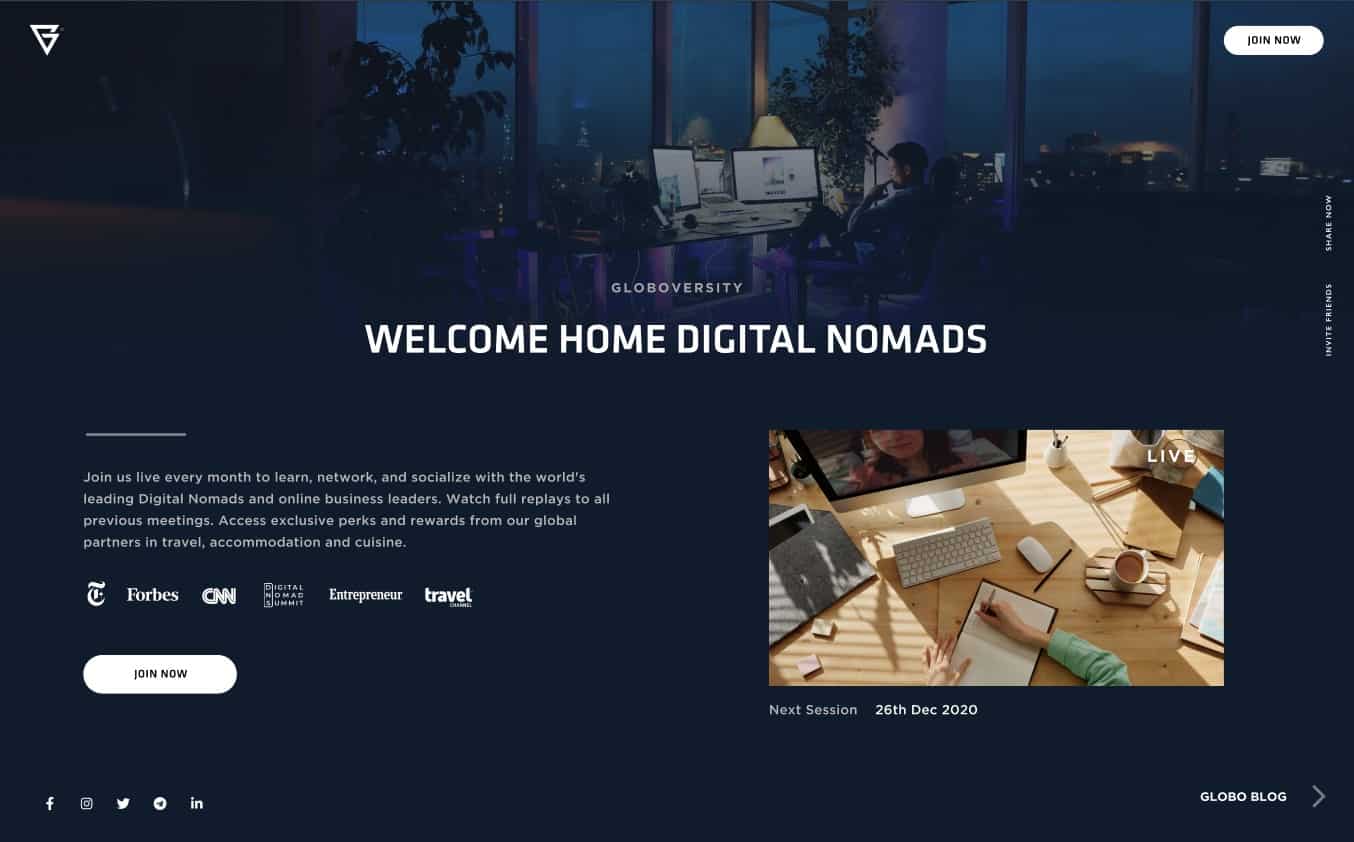 globoversity online digital nomad academy