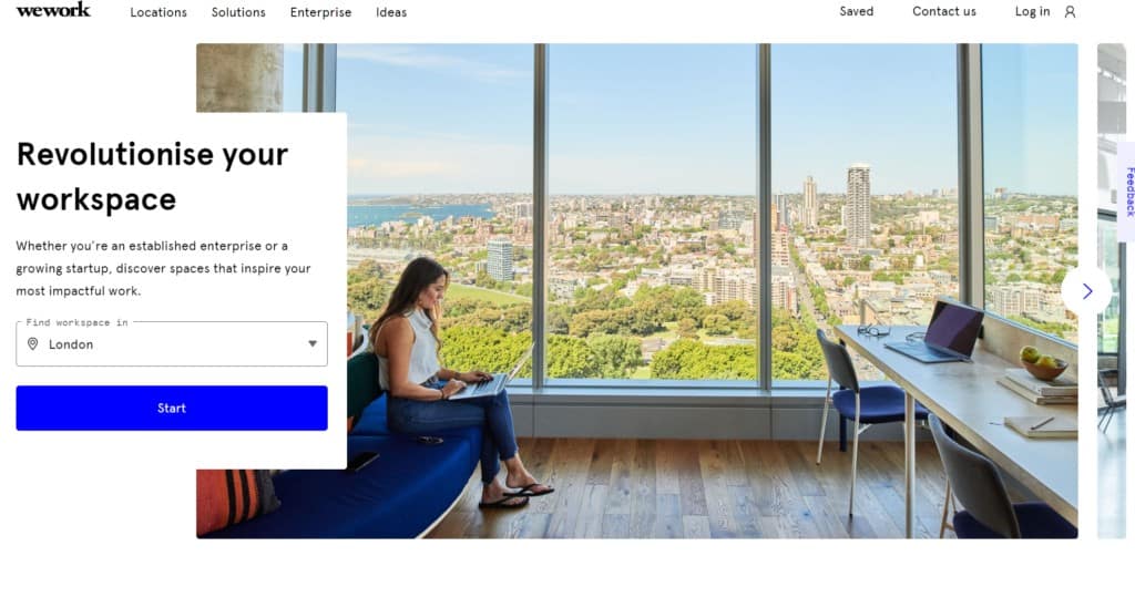 wework airbnb like booking