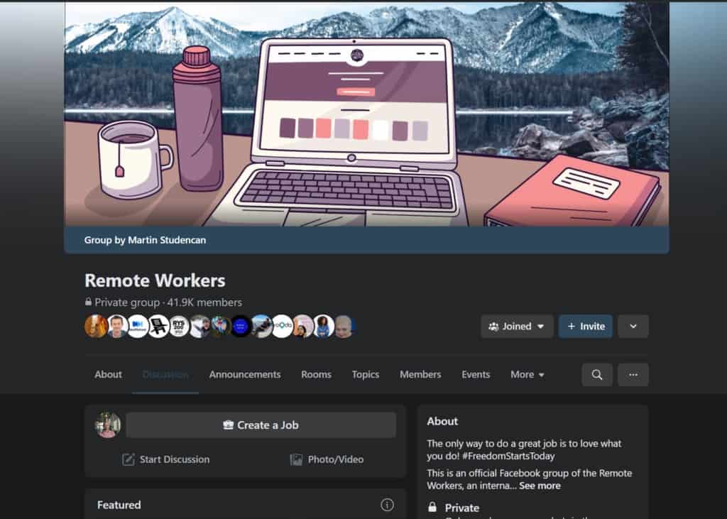 remote workers facebook community