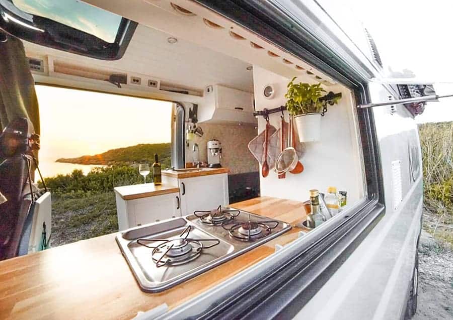 open air kitchen idea van