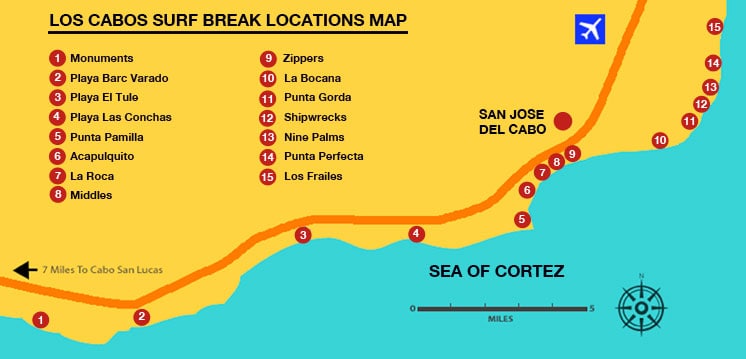 surfing spots los cabos mexico