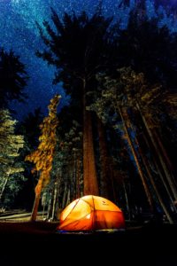 camping in nature