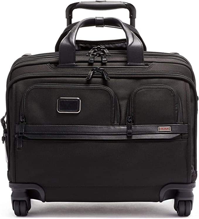 TUMI - Alpha 3 Deluxe 4 Wheeled Laptop Case Brief Briefcase