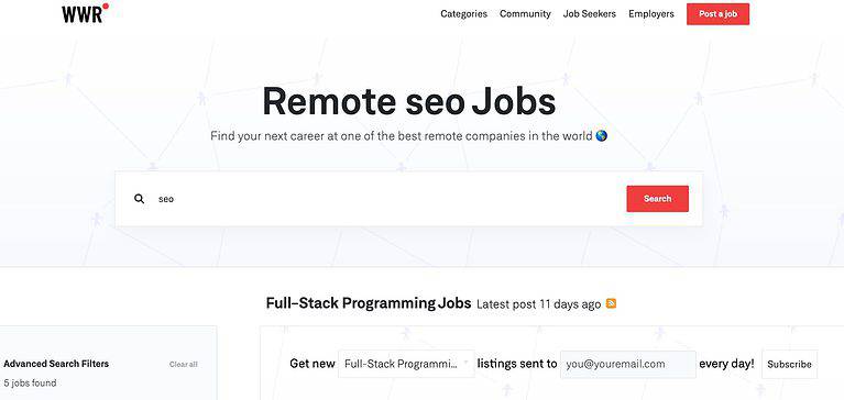 weworkremotely seo jobs