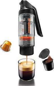 Cafflano Kompresso Handheld Authentic Espresso Maker Consistent 9 bar  Pressure Portable Manual Coffee Pot No Electric Power