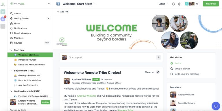remote tribe circles platform