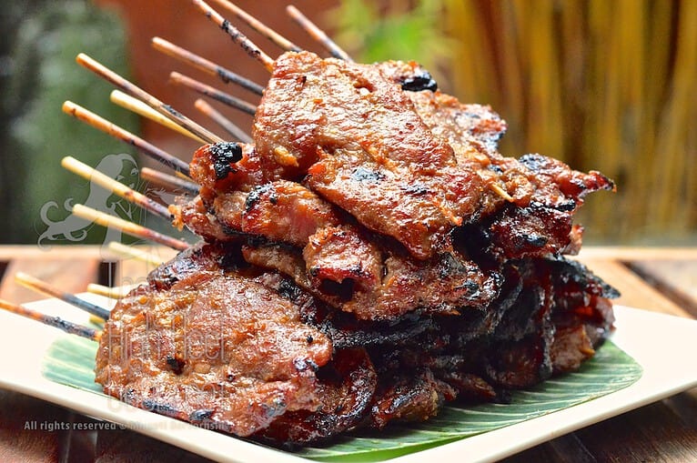 pork skewer thai food
