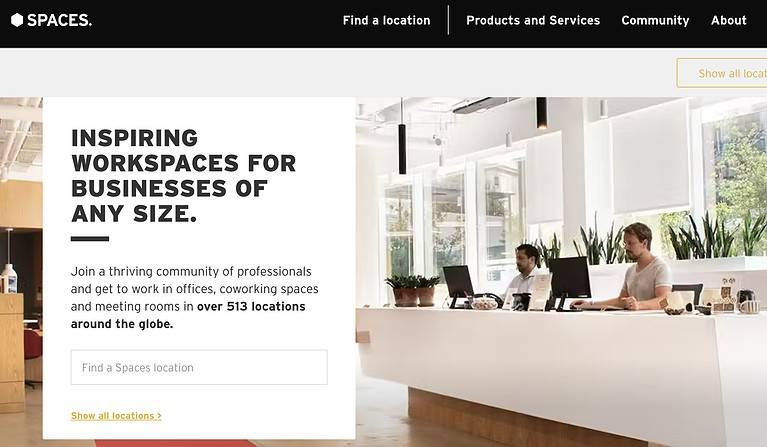 spacesworks coworking website