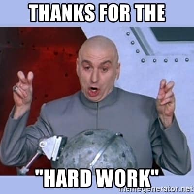 funny boss thanking hard work