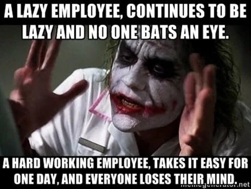 joker lazy employee