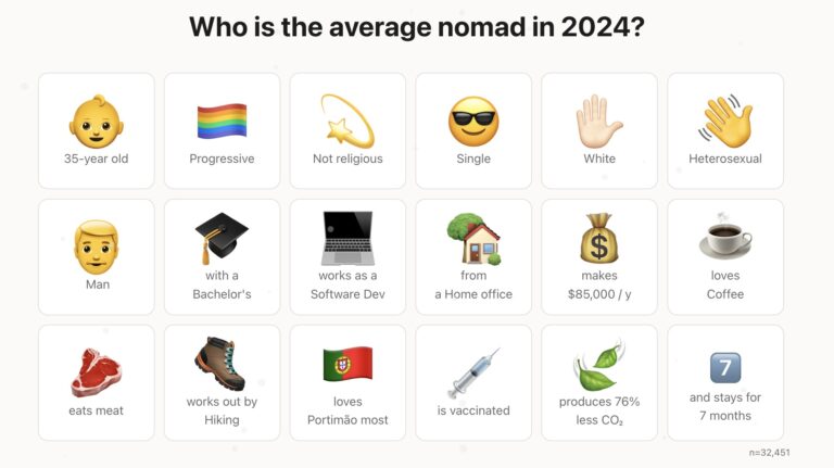 average age of digital nomad