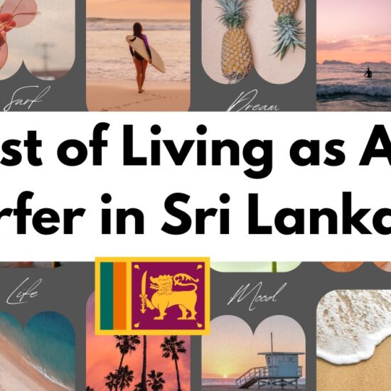 working and surfing in Sri Lanka