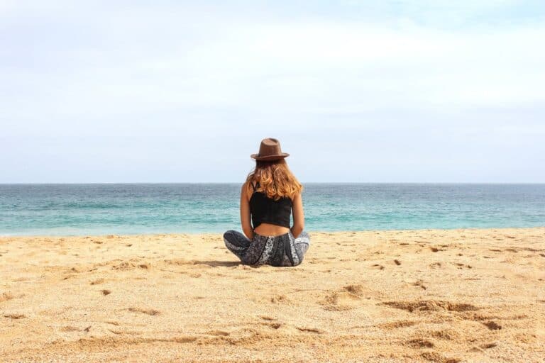 woman at the beach break