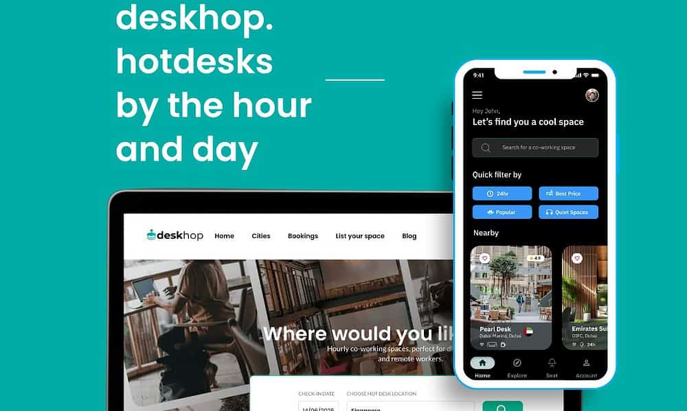 deskhop book coworking spaces hour