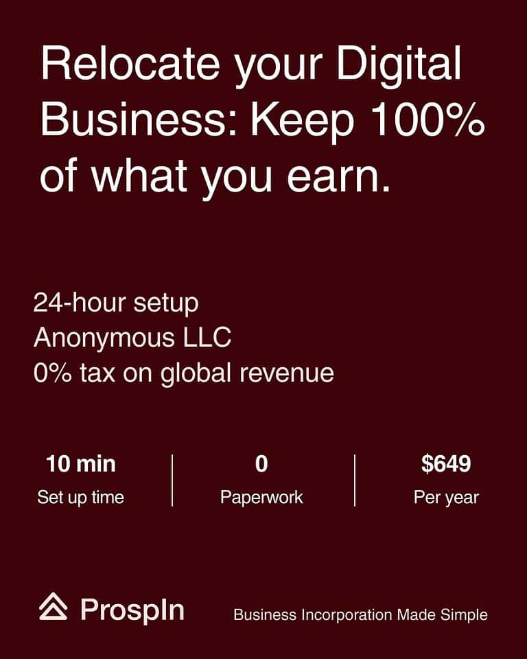 prospin register tax free company