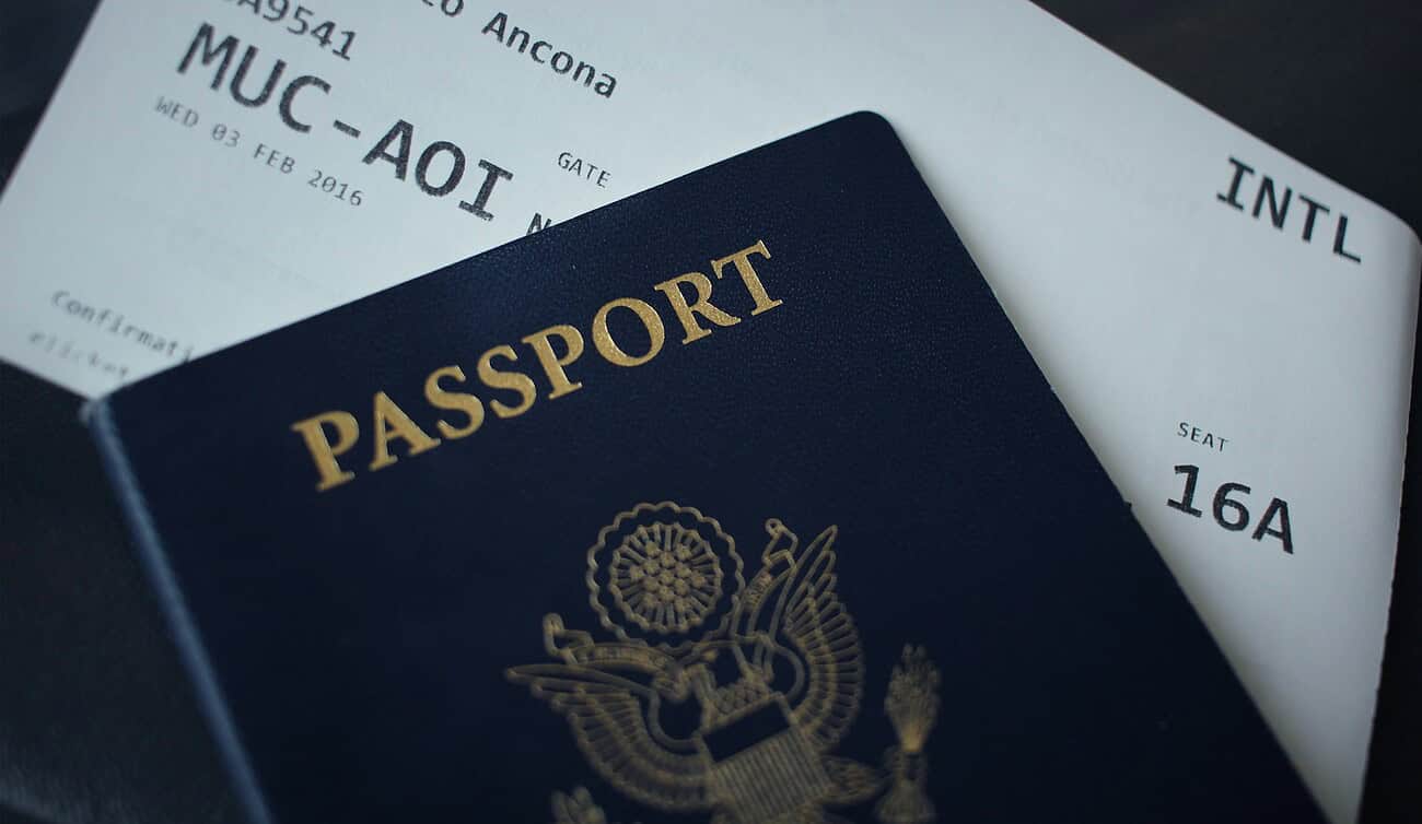 passport and boarding pass