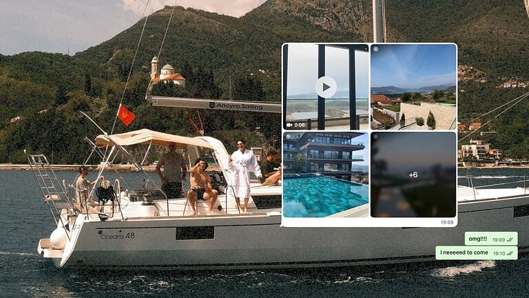 boats with party pepople montenegro
