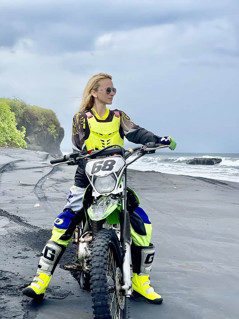 woman motorbike