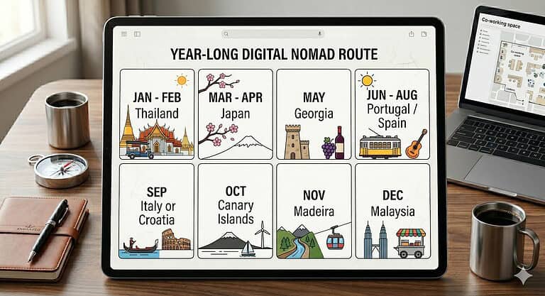 digital nomad weather cities and countries