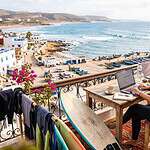 working and surfing morocco